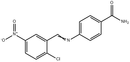 4-({2-chloro-5-nitrobenzylidene}amino)benzamide Structure