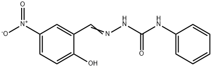 2-hydroxy-5-nitrobenzaldehyde N-phenylsemicarbazone Structure