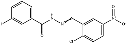 N'-{2-chloro-5-nitrobenzylidene}-3-iodobenzohydrazide Structure