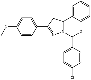 5-(4-chlorophenyl)-2-(4-methoxyphenyl)-1,10b-dihydropyrazolo[1,5-c][1,3]benzoxazine Structure