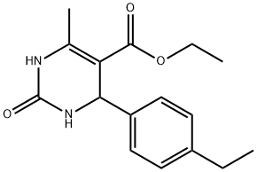 ethyl 4-(4-ethylphenyl)-6-methyl-2-oxo-1,2,3,4-tetrahydro-5-pyrimidinecarboxylate 구조식 이미지