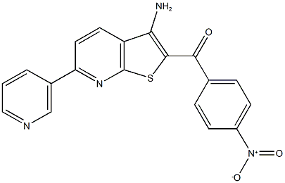 [3-amino-6-(3-pyridinyl)thieno[2,3-b]pyridin-2-yl]{4-nitrophenyl}methanone 구조식 이미지