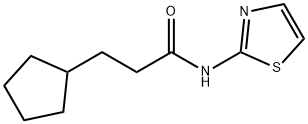 3-cyclopentyl-N-(1,3-thiazol-2-yl)propanamide 구조식 이미지