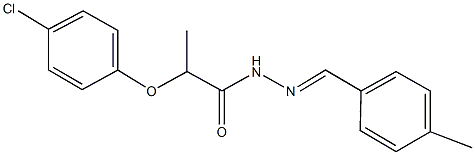 2-(4-chlorophenoxy)-N'-(4-methylbenzylidene)propanohydrazide Structure