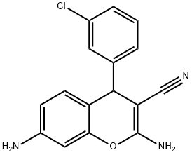 2,7-diamino-4-(3-chlorophenyl)-4H-chromene-3-carbonitrile 구조식 이미지