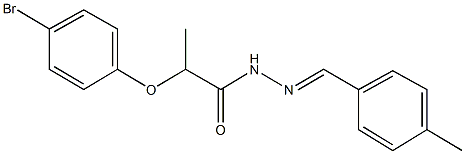 2-(4-bromophenoxy)-N'-(4-methylbenzylidene)propanohydrazide Structure