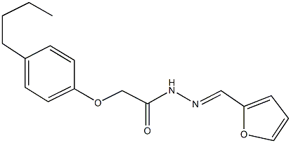 2-(4-butylphenoxy)-N'-(2-furylmethylene)acetohydrazide Structure