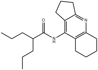 N-(2,3,5,6,7,8-hexahydro-1H-cyclopenta[b]quinolin-9-yl)-2-propylpentanamide 구조식 이미지