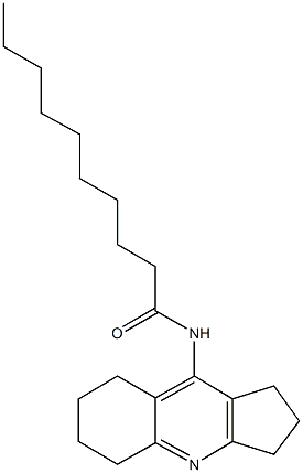 N-(2,3,5,6,7,8-hexahydro-1H-cyclopenta[b]quinolin-9-yl)decanamide 구조식 이미지