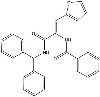 N-[1-[(benzhydrylamino)carbonyl]-2-(2-furyl)vinyl]benzamide Structure