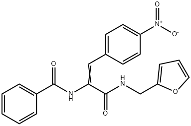 N-(1-{[(2-furylmethyl)amino]carbonyl}-2-{4-nitrophenyl}vinyl)benzamide 구조식 이미지