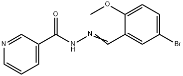 N'-(5-bromo-2-methoxybenzylidene)nicotinohydrazide 구조식 이미지