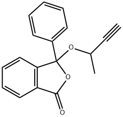 3-[(1-methyl-2-propynyl)oxy]-3-phenyl-2-benzofuran-1(3H)-one Structure