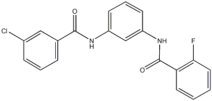 N-{3-[(3-chlorobenzoyl)amino]phenyl}-2-fluorobenzamide Structure