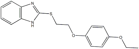 2-{[2-(4-ethoxyphenoxy)ethyl]sulfanyl}-1H-benzimidazole 구조식 이미지