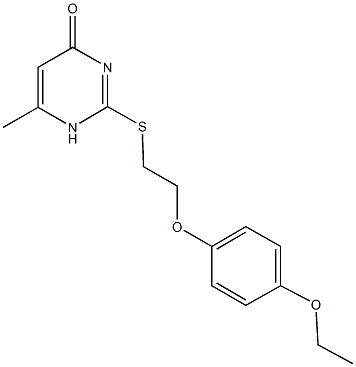 2-{[2-(4-ethoxyphenoxy)ethyl]sulfanyl}-6-methyl-4(1H)-pyrimidinone Structure