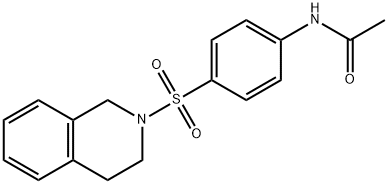 N-[4-(3,4-dihydroisoquinolin-2(1H)-ylsulfonyl)phenyl]acetamide 구조식 이미지