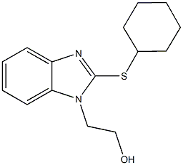 2-[2-(cyclohexylsulfanyl)-1H-benzimidazol-1-yl]ethanol Structure