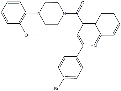 2-(4-bromophenyl)-4-{[4-(2-methoxyphenyl)-1-piperazinyl]carbonyl}quinoline 구조식 이미지