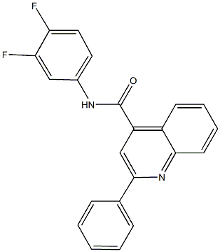 N-(3,4-difluorophenyl)-2-phenyl-4-quinolinecarboxamide 구조식 이미지