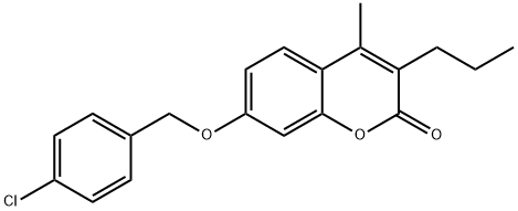 7-[(4-chlorobenzyl)oxy]-4-methyl-3-propyl-2H-chromen-2-one Structure