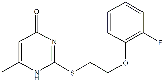 2-{[2-(2-fluorophenoxy)ethyl]sulfanyl}-6-methyl-4(1H)-pyrimidinone 구조식 이미지