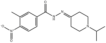 4-nitro-N'-(1-isopropyl-4-piperidinylidene)-3-methylbenzohydrazide Structure