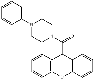 1-phenyl-4-(9H-xanthen-9-ylcarbonyl)piperazine 구조식 이미지