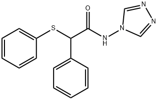 2-phenyl-2-(phenylsulfanyl)-N-(4H-1,2,4-triazol-4-yl)acetamide 구조식 이미지