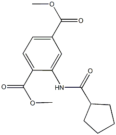 dimethyl 2-[(cyclopentylcarbonyl)amino]terephthalate Structure