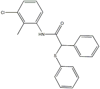 N-(3-chloro-2-methylphenyl)-2-phenyl-2-(phenylsulfanyl)acetamide Structure