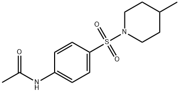 N-{4-[(4-methylpiperidin-1-yl)sulfonyl]phenyl}acetamide 구조식 이미지