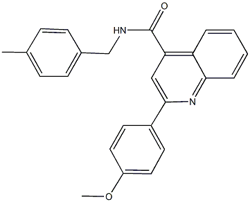 2-(4-methoxyphenyl)-N-(4-methylbenzyl)-4-quinolinecarboxamide 구조식 이미지