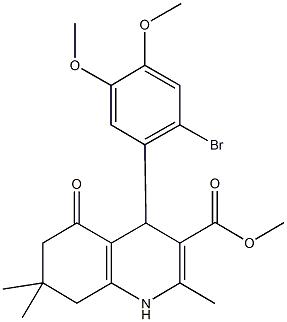 methyl 4-(2-bromo-4,5-dimethoxyphenyl)-2,7,7-trimethyl-5-oxo-1,4,5,6,7,8-hexahydroquinoline-3-carboxylate Structure