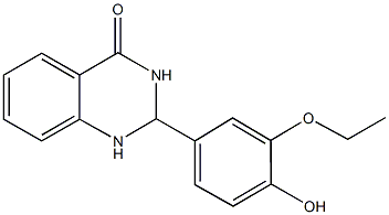 2-(3-ethoxy-4-hydroxyphenyl)-2,3-dihydro-4(1H)-quinazolinone 구조식 이미지