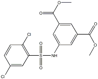 dimethyl 5-{[(2,5-dichlorophenyl)sulfonyl]amino}isophthalate 구조식 이미지