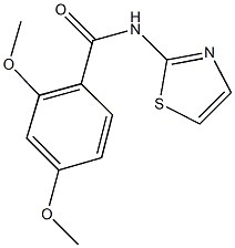2,4-dimethoxy-N-(1,3-thiazol-2-yl)benzamide 구조식 이미지