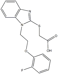({1-[2-(2-fluorophenoxy)ethyl]-1H-benzimidazol-2-yl}sulfanyl)acetic acid Structure