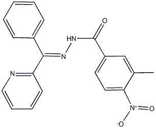 4-nitro-3-methyl-N'-[phenyl(2-pyridinyl)methylene]benzohydrazide Structure