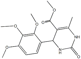 methyl 6-methyl-2-oxo-4-(2,3,4-trimethoxyphenyl)-1,2,3,4-tetrahydro-5-pyrimidinecarboxylate 구조식 이미지