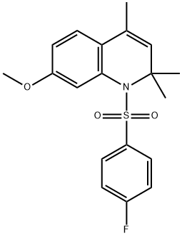 1-[(4-fluorophenyl)sulfonyl]-7-methoxy-2,2,4-trimethyl-1,2-dihydroquinoline 구조식 이미지