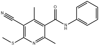 5-cyano-2,4-dimethyl-6-(methylsulfanyl)-N-phenylnicotinamide Structure