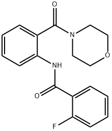 2-fluoro-N-[2-(4-morpholinylcarbonyl)phenyl]benzamide Structure