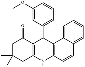 12-(3-methoxyphenyl)-9,9-dimethyl-8,9,10,12-tetrahydrobenzo[a]acridin-11(7H)-one 구조식 이미지