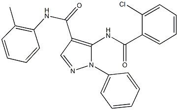 5-[(2-chlorobenzoyl)amino]-N-(2-methylphenyl)-1-phenyl-1H-pyrazole-4-carboxamide Structure