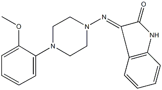 3-{[4-(2-methoxyphenyl)-1-piperazinyl]imino}-1,3-dihydro-2H-indol-2-one 구조식 이미지