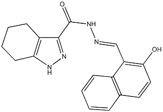 N'-[(2-hydroxy-1-naphthyl)methylene]-4,5,6,7-tetrahydro-1H-indazole-3-carbohydrazide 구조식 이미지