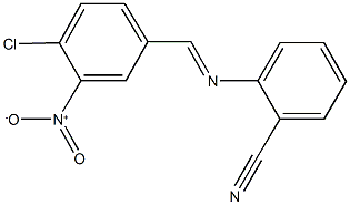 2-({4-chloro-3-nitrobenzylidene}amino)benzonitrile Structure