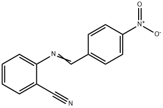 2-({4-nitrobenzylidene}amino)benzonitrile Structure