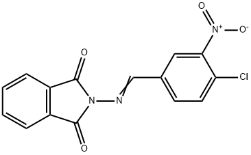 2-({4-chloro-3-nitrobenzylidene}amino)-1H-isoindole-1,3(2H)-dione Structure